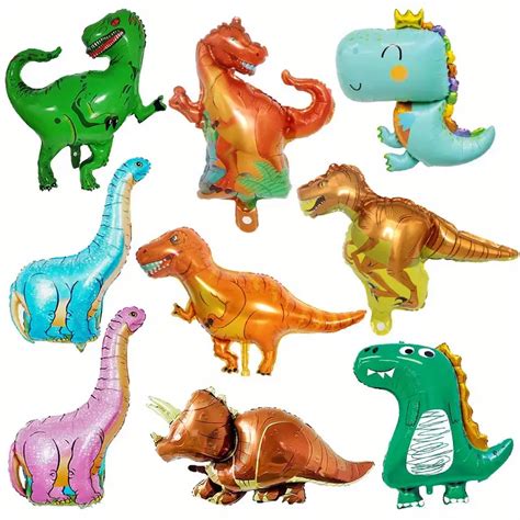 Dinosaur Party Theme Decoration Aluminum Film Balloons Tyrannosaurus Velociraptor Long Neck