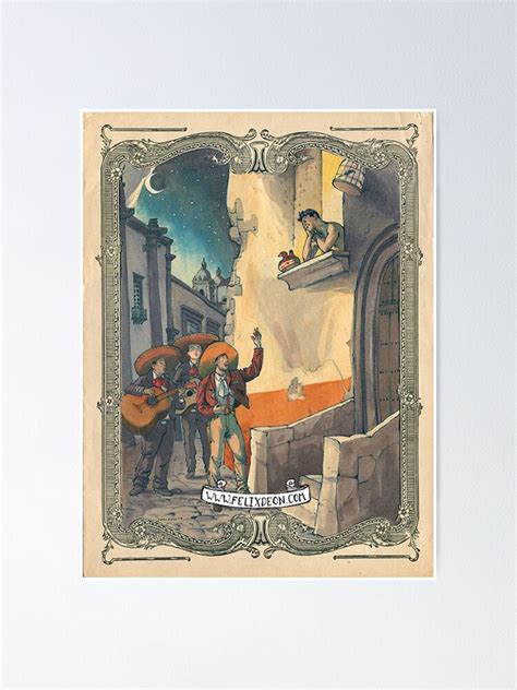 Póster La Serenata Gay Serenata Dibujo Mexicano Latino Romance Gay de