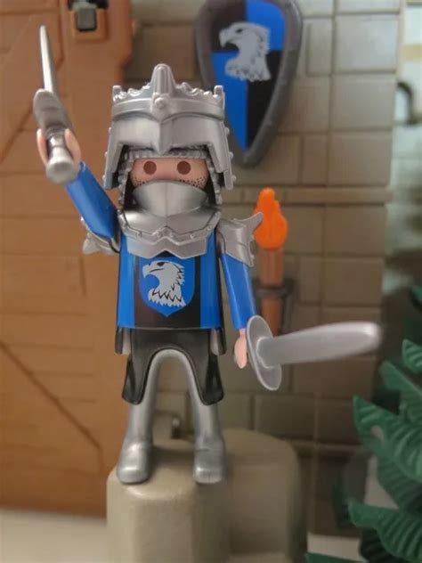 CHEVALIER BLASON AIGLE noir et bleu PLAYMOBIL 70290 B soldat château