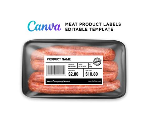 Meat Label, Butcher Labels, Homemade Product Meat Labels, Sausage Label ...