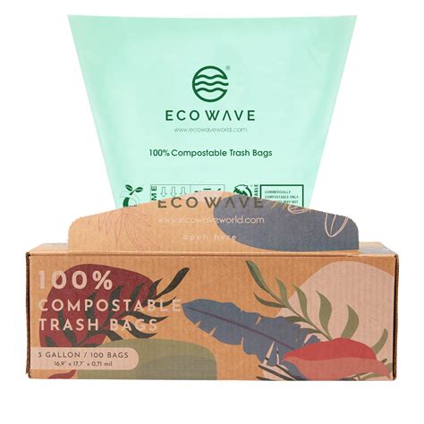 Eco Wave Compostable Trash Bags Gallons Bags Astm D