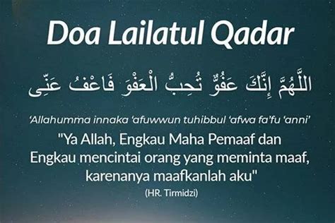 Berikut Bacaan Doa Malam Lailatul Qadar Satu Malam Di Bulan Ramadan