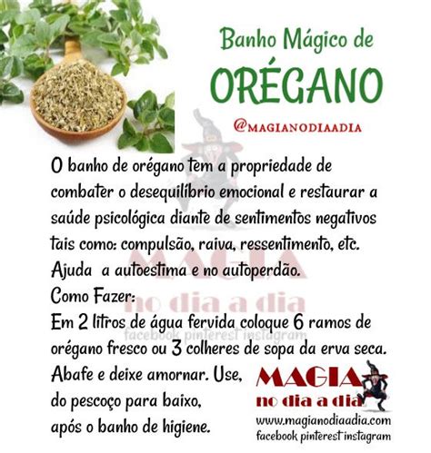 Magia No Dia A Dia Banho M Gico De Or Gano Ervas Wicca Ervas