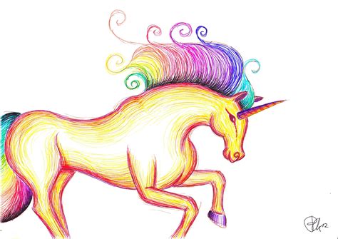 Rainbow Unicorn Drawing at PaintingValley.com | Explore collection of ...