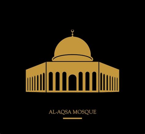 Icône vectorielle de la mosquée Al Aqsa Mosquée Al Aqsa dans le symbole