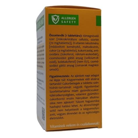 3426 Ft Naturland D vitamin forte tabletta 120db Egészségpláza Budapest