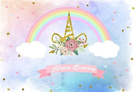 Hellodecor X Ft Birthday Party Banner Background Sweet Rainbow Flowers