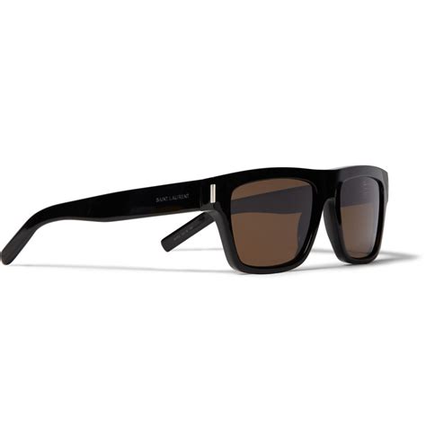 Lyst Saint Laurent Sl5 Square Frame Acetate Sunglasses In Black For Men