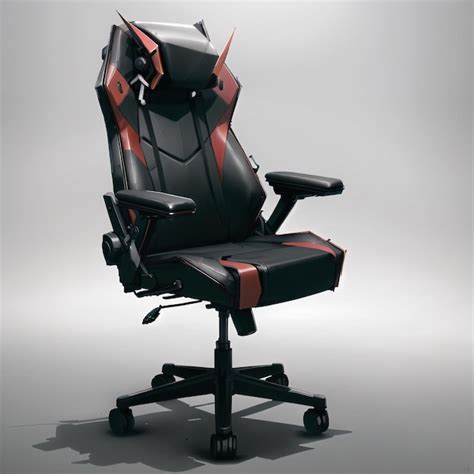 Premium AI Image | Black red gaming chair