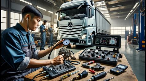 Mercedes Benz Actros Electronic Brake Control Failure Pressure Limiting Valve Function Test