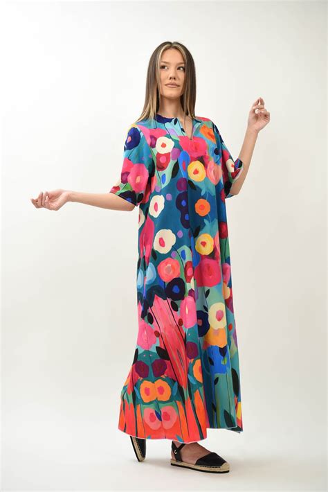 Rochie lungă de zi tip clopot fără măneci cu buzunare Splendido