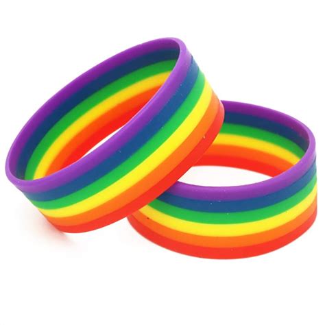 Rainbow Silicon Wristband 2 Mist LGBTQ Foundation