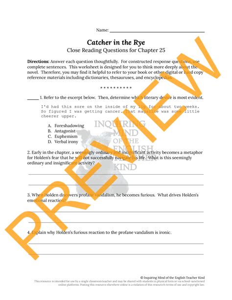 Catcher In The Rye Chapter 25 Summary at James Velarde blog