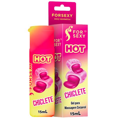 Gel Para Massagem Corporal Comest Vel Efeito Quente Sabor Chiclete For Sexy Ml Sex Shop