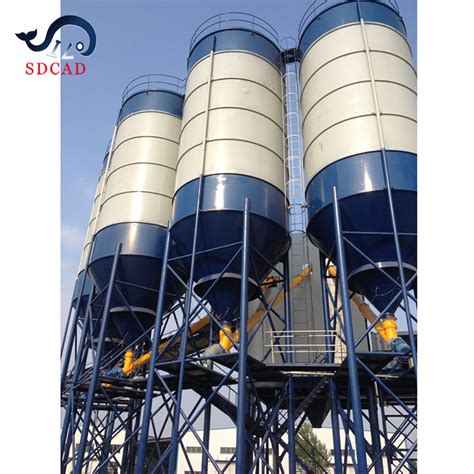 Sdcad Customized 200 Ton New Design Powder Storage Silo Fly Ash Silo