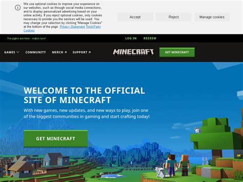 Welcome To The Minecraft Official Site Minecraft - Design Talk