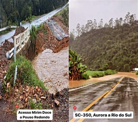 Chuva Histórica Em Sc 67 Municípios Decretam Situação De Emergência