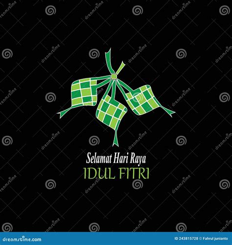 Ketupat Lebaran Idul Fitri Logo Vector Template Stock Illustration