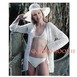 Crochet Bikini Pattern Womens Beach Cover Up Crochet Pattern Summer