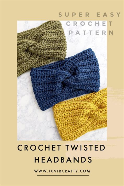 Crochet Twisted Ear Warmer Headband Just Be Crafty Crochet Twist Crochet Headband Free Crochet