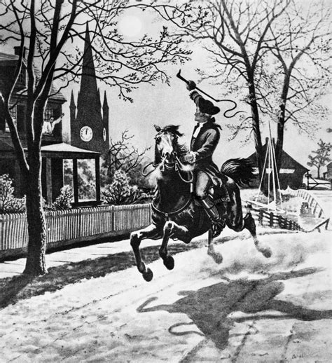 Paul Revere'S Ride 1775. Nrevere'S Ride From Boston To Lexington 18 ...