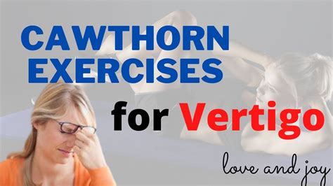 Cawthorn Exercises For Vertigo Refer Exercises For Vertigo Youtube