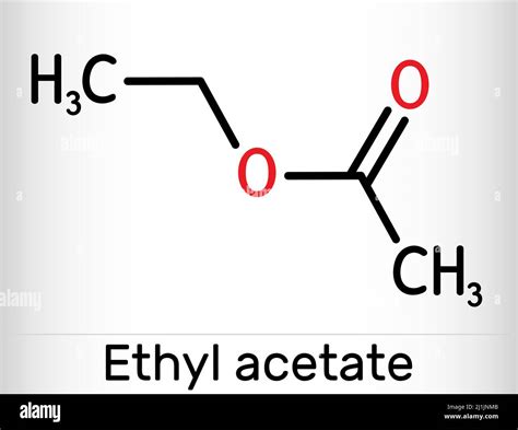 Ethyl acetate, ethyl ethanoate, C4H8O2 molecule. It is acetate ester ...