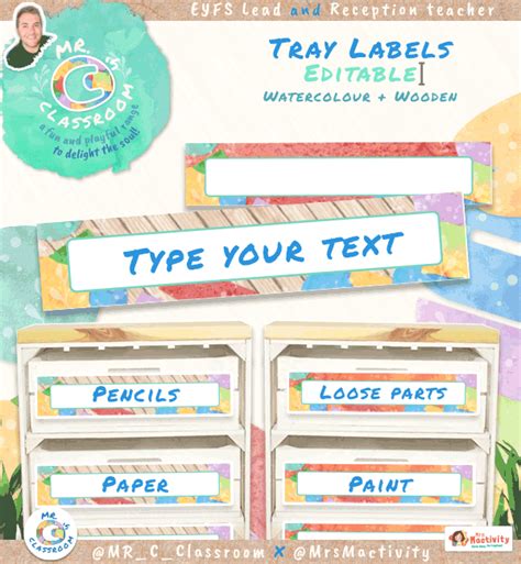 Fun And Playful Editable Tray Labels | Mr C's Classroom Display Range