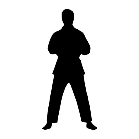 Illustration Taekwondo athlete silhouette. Silhouette of martial art ...