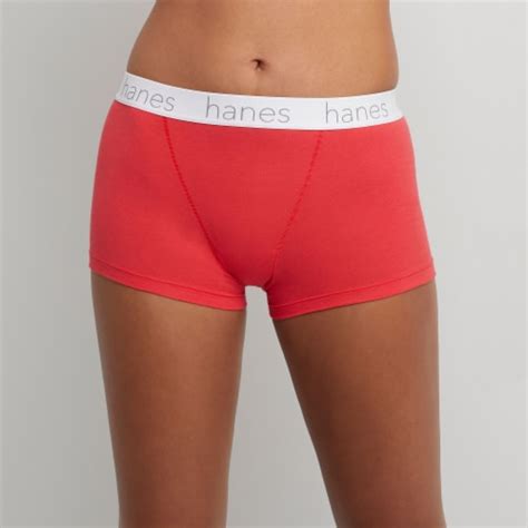 Hanes Originals Ultimate Womens Cotton Stretch Boxer Brief Underwear Red 3 Pk L Kroger