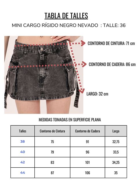 Pollera Mini Cargo R Gido Negro Nevado Ruedo Normal Ziro Jeans