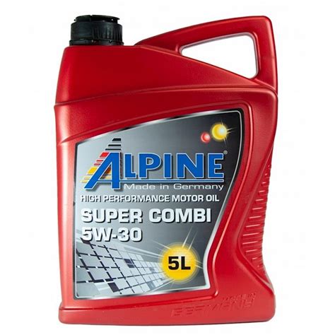 Моторное масло Alpine Super Combi 5W-30 синтетическое, 5 л - купить в ...