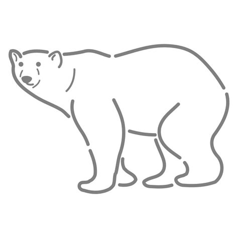 Polar Bear in Outline Sketch. 7768867 Vector Art at Vecteezy