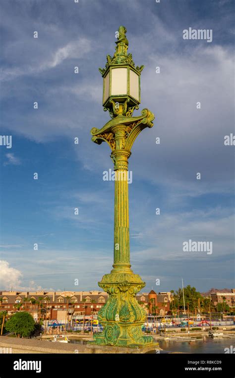 Traditional British Ornate Lamp Post On London Bridge In Lake Havasu