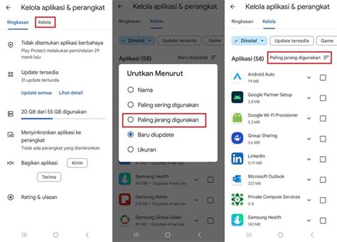 Cara Melihat Aplikasi Yang Jarang Digunakan Di Android