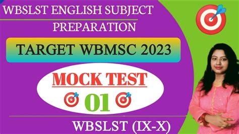 Mock Test Mock Test For Wbmsc English Mock Test For Wbslst