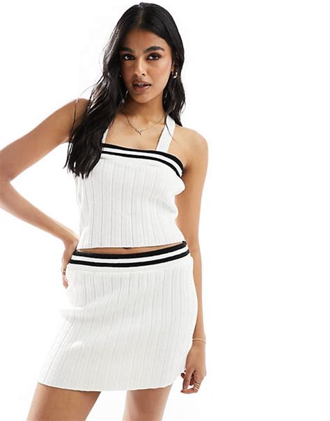 Miss Selfridge Varsity Knitted Tank Top Asos