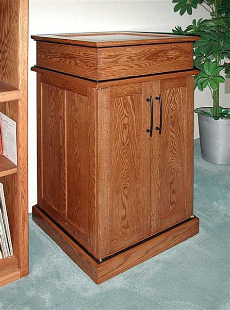 Sam Furrow Oak Stereo Cabinet Main View