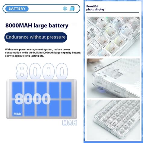 Aula NB Transparent Gaming Keyboard Wireless Buletooth Mode Hot Swap RGB Gasket Display