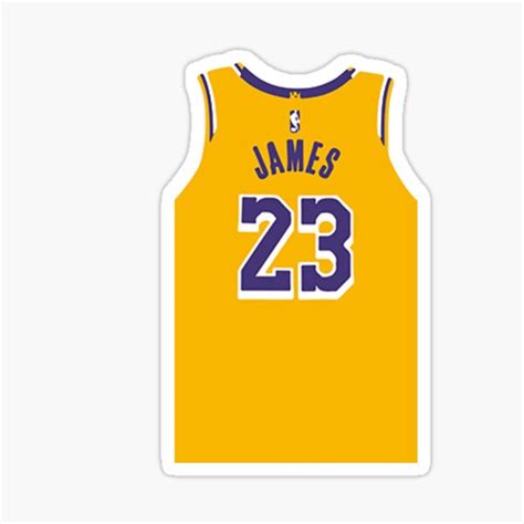 "Lebron James Jersey Lakers #23" Sticker for Sale by Lumared | Redbubble