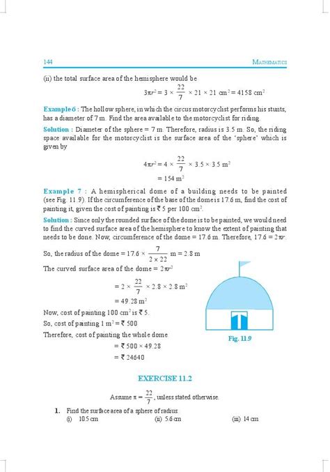 NCERT Book Class 9 Maths Chapter 11 Surface Area And Volume 2024 25