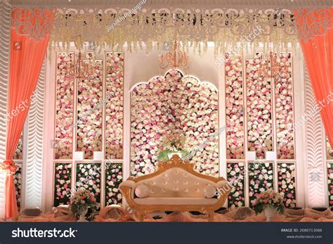 Stage Decoration Flowers Indian Traditional Wedding Stock Photo ...