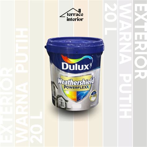 Jual Cat Tembok Dulux Weathershield Powerflex Exterior L Putih Gloss