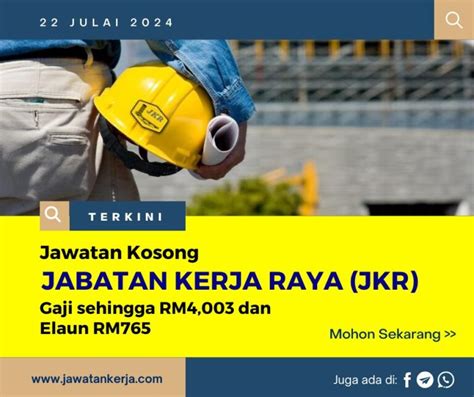 Jawatan Kosong Jabatan Kerja Raya JKR Julai 2024