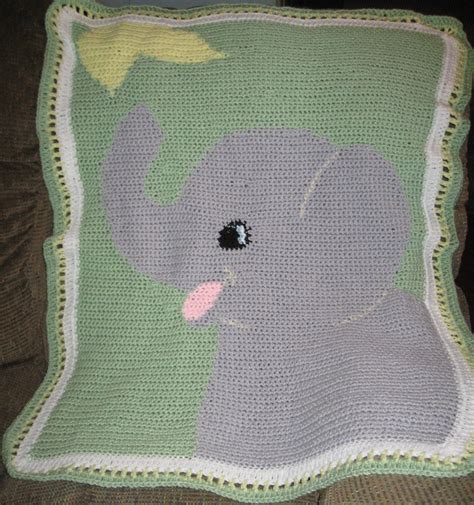 Elephant Baby Blanket Crochet Pattern