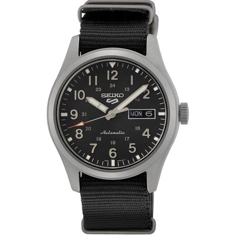 Seiko 5 Men S Field Automatic Watch Black NATO Watches From Francis