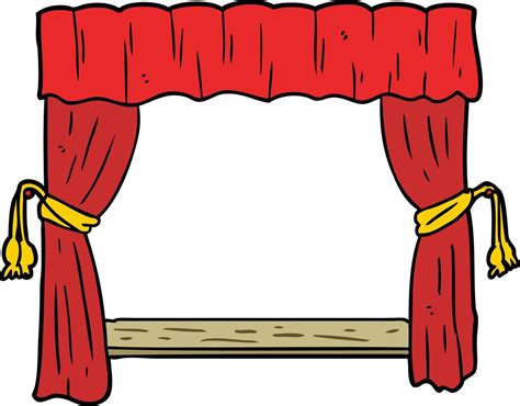 Cartoon Stage Curtains Vector Art At Vecteezy