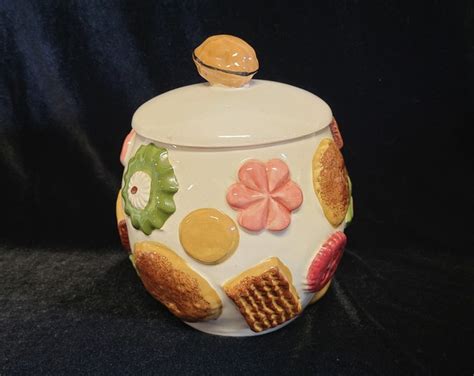 Los Angeles Potteries USA Cookies All Over Cookie Jar 1955 Numbered