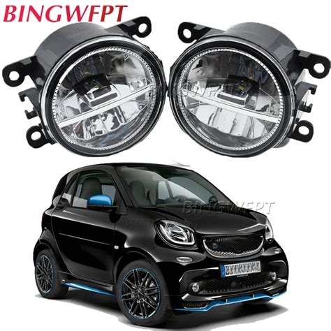 Pair Led Fog Light Assembly For Smart Fortwo W H Car