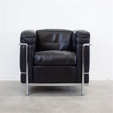 Cassina Lc Lounge Chair By Le Corbusier Black